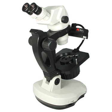 6.7X-45X Professional Jewelry Gem Stereo Zoom Microscope, Binocular, Fluorescent/Halogen Light, Dark Field