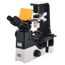 40-400X LED Coaxial Transmitted Light Inverted XY Stage Travel Distance 128x80mm Trinocular Inverted Fluorescence Microscope, SKU Nexcope-NIB630FL-Trinocular, three quarter front view
