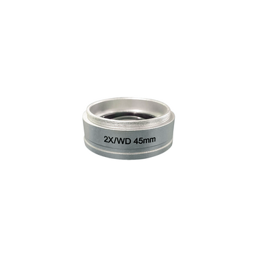 2X Auxiliary Objective Barlow Lens for SZ0901 Zoom Stereo Microscope, Screw Thread:M55x0.75mm, SKU SZ09014631, three quarter front view
