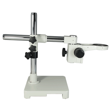 Microscope Boom Stand, Single Arm, 76mm Focus Rack, Heavy Duty (White)