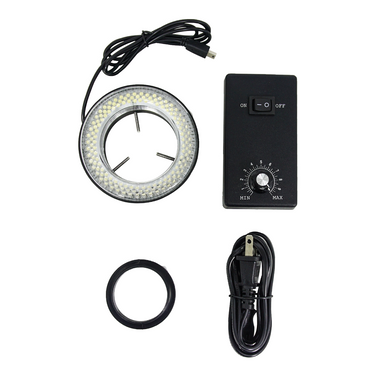 144 LED Microscope Ring Light Diameter 61mm 6W with Adaptor Power Box