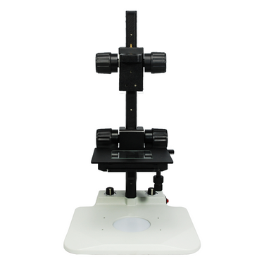 Microscope Track Stand, 39mm Focus Rack, Coarse Focus XY Stage, LED Light Base