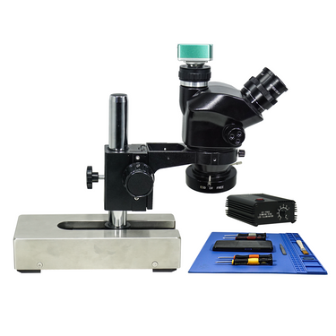2.0 Megapixels 7-50X CMOS ESD Safe UV FREE LED Light Gliding Base Stand ESD Trinocular Zoom Stereo Microscope SZ02090238