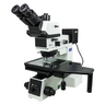50-500X Halogen Coaxial Reflection Light XY Stage Travel Distance 158x158mm Trinocular Metallurgical Microscope, SKU MT05160323, three quarter front view