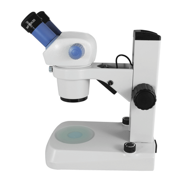 7X-30X Widefield Zoom Stereo Microscope, Binocular, Track Stand, LED Top and Bottom Light (45° Viewing Angle)
