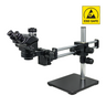 7-50X ESD Safe Dual Arm Stand ESD Trinocular Zoom Stereo Microscope, SKU SZ19040551, three quarter front view