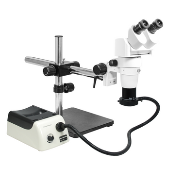 8-50X Halogen Light Boom Stand Binocular Parallel Zoom Stereo Microscope PZ02040447