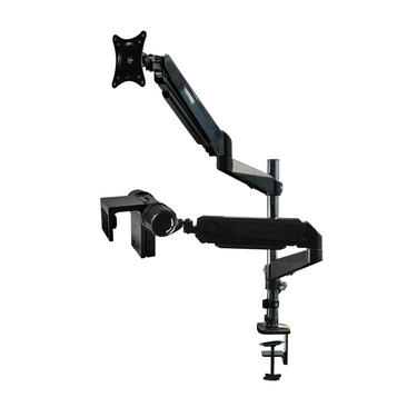 Microscope Monitor Dual Arm Stand, Post Clamp, N Adapter Focus Rack