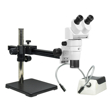 8-65X Ball Bearing Boom Stand Halogen Light Binocular Parallel Zoom Stereo Microscope PZ02080265