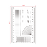 150mm/600 Div, 20x30mm/200x300 Net Grid, 20x30mm/200x3 Net Grid  Comparison Test Gauge, SKU RT02420503, three quarter front view