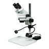 7-45X LED Light Post Stand Binocular Zoom Stereo Microscope, SKU SZ02010225, three quarter front view