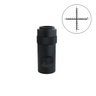 1X Adjustable Microscope Camera Coupler C-Mount Adapter 25.4mm with Crosshair Scale Reticle, SKU MZ02016413, three quarter front view