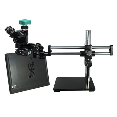 2.0 Megapixels 7-50X CMOS ESD Safe Dual Arm Stand Fluorescence Light ESD Trinocular Zoom Stereo Microscope SZ02090553