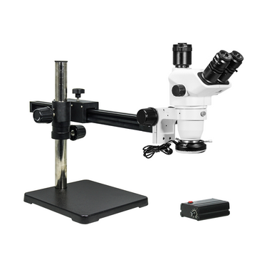 6.7-45X LED Light Ball Bearing Boom Stand Trinocular Zoom Stereo Microscope SZ02061432