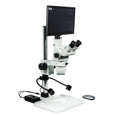 2.0 Megapixels 6.7-45X CMOS LED Light Post Stand Trinocular Zoom Stereo Microscope SZ02020237