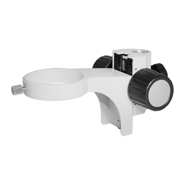 76mm E-Arm, Microscope Coarse Focus Block, 25mm Post Hole, SKU SA08041102, three quarter front view