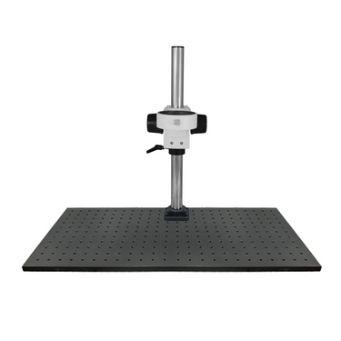 300x450x13mm Focus Distance 50mm Vertical Post Height 305mm 76mm Post Stand with Optical Breadboard Base, SKU ST02011112, three quarter front view