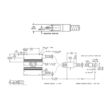 Optical Fiber Cable Length 762mm Line Light (L6″) SCHOTT-Cold Vision-A08975