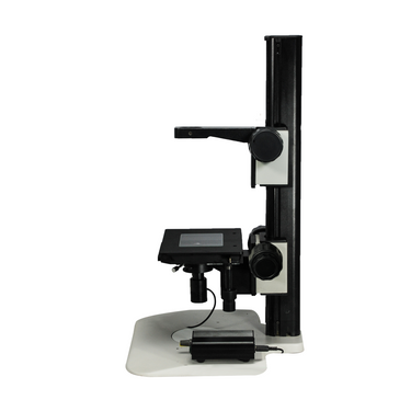Microscope Track Stand, 39mm Coarse Focus Rack with Fine Focus XY Stage, LED Light