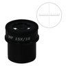 10mm/100 Div Eyepiece Field of View Dia. 16mm 15X Reticle Adjustable Eyepiece ( Dia. 30/FN16), SKU SZ17013441, three quarter front view