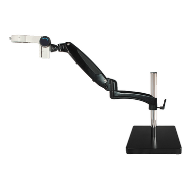 Microscope Pneumatic Arm, Heavy Duty Post Stand, 76mm Focus Rack