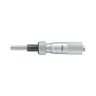 0-1″ Mechanical Micrometer Head Graduation 0.001″ 1" Flat Mechanical Micrometer Head (with Spindle Lock, Thimble Diameter: Dia. 18mm, Plain Thimble), SKU Mitutoyo-150-217-10, three quarter front view