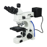 50-800X Halogen Coaxial Reflection Light XY Stage Travel Distance 75x50mm Trinocular Metallurgical Microscope, SKU MT03020323, three quarter front view