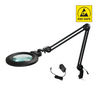 Flexible Arm ESD Safe SMD LED 3D Adjustable LED Clamp Magnifying Lamp (ESD), SKU MG16304312, three quarter front view