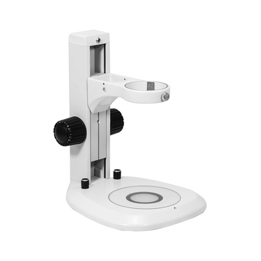 Microscope Track Stand, 76mm Coarse Focus Rack, LED Ring Light, LED Light Base, Fan-Shape (Dimmable)