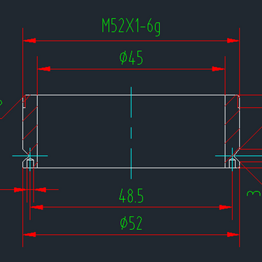 M52x1mm Thread Metal Ring Light Adapter for Stereo Microscopes (No Cover Glass)