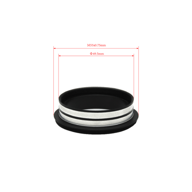 Metal Ring Light Adapter for Stereo Microscopes, 55mm Thread (No Cover Glass) SZ02044911