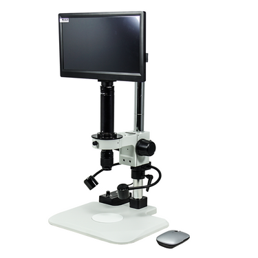 0.7-4.5X 2.0 Megapixels CMOS LED Light Post Stand Video Zoom Microscope, SKU MZ02120105, three quarter front view