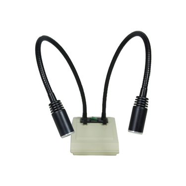 LED Dual Gooseneck Spot Light Microscope Illuminator 6W