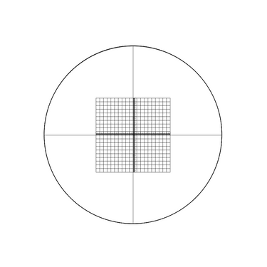 10x10mm/20x20 Net Grid, 10mm/200 Div Net Grid Reticle ( Dia. 24mm), SKU RT20105162, three quarter front view