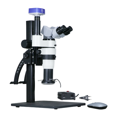 5-50X 8 Megapixels CMOS LED Light Curved Arm Stand Trinocular Parallel Zoom Stereo Microscope PZ02020172