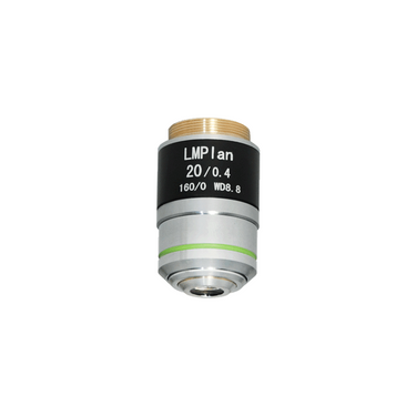 20X Long Working Distance LM Plan Achromatic Metallurgical Microscope Objective Lens Working Distance 8.8mm, SKU MT05073431, three quarter front view