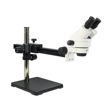 7X-45X Widefield Zoom Stereo Microscope, Binocular, Gliding Arm Boom Stand
